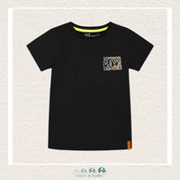 🇨🇦 Deux Par Deux Organic Jersey Black T-Shirt With Print, CoCo & KaBri Children's Boutique
