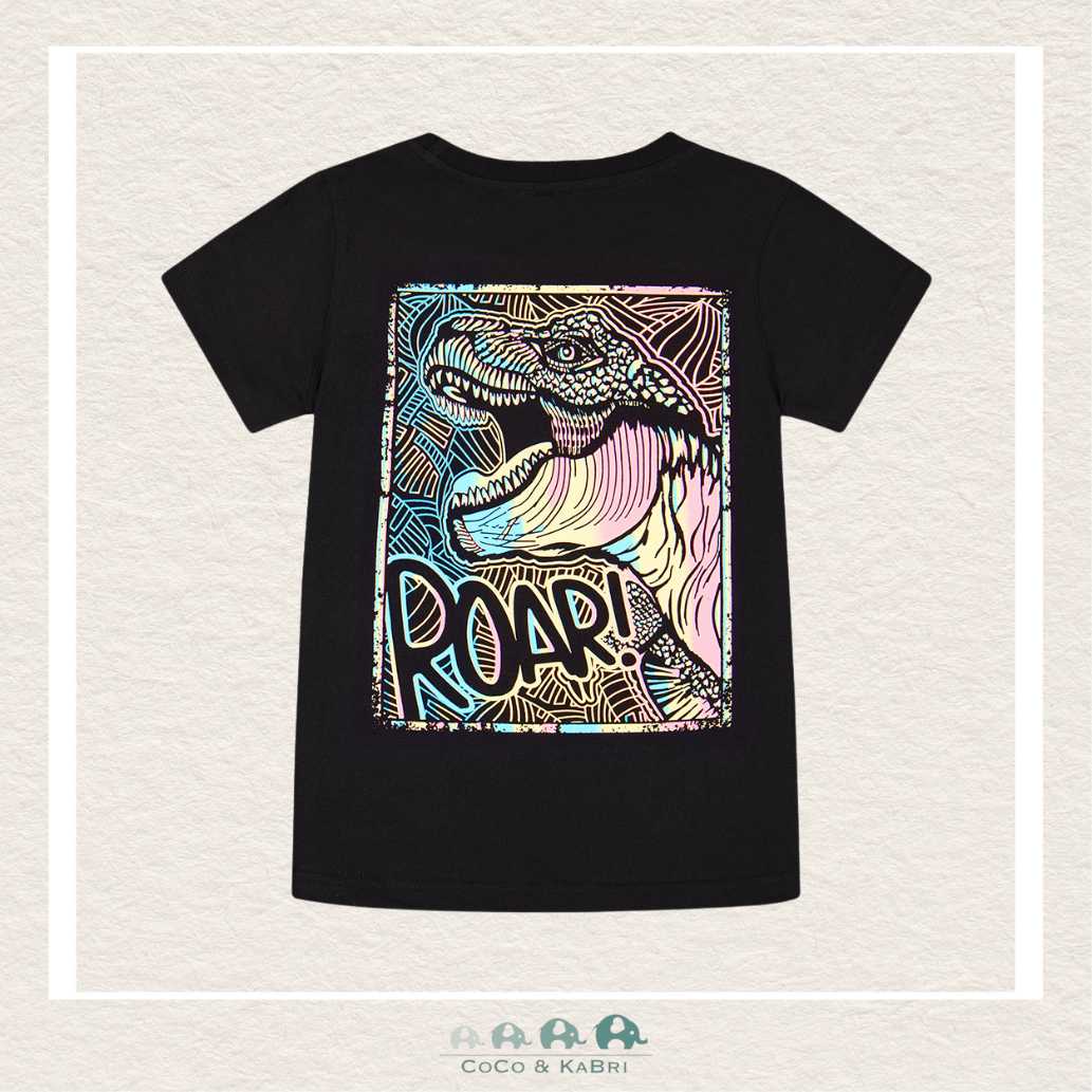 🇨🇦 Deux Par Deux Organic Jersey Black T-Shirt With Print, CoCo & KaBri Children's Boutique