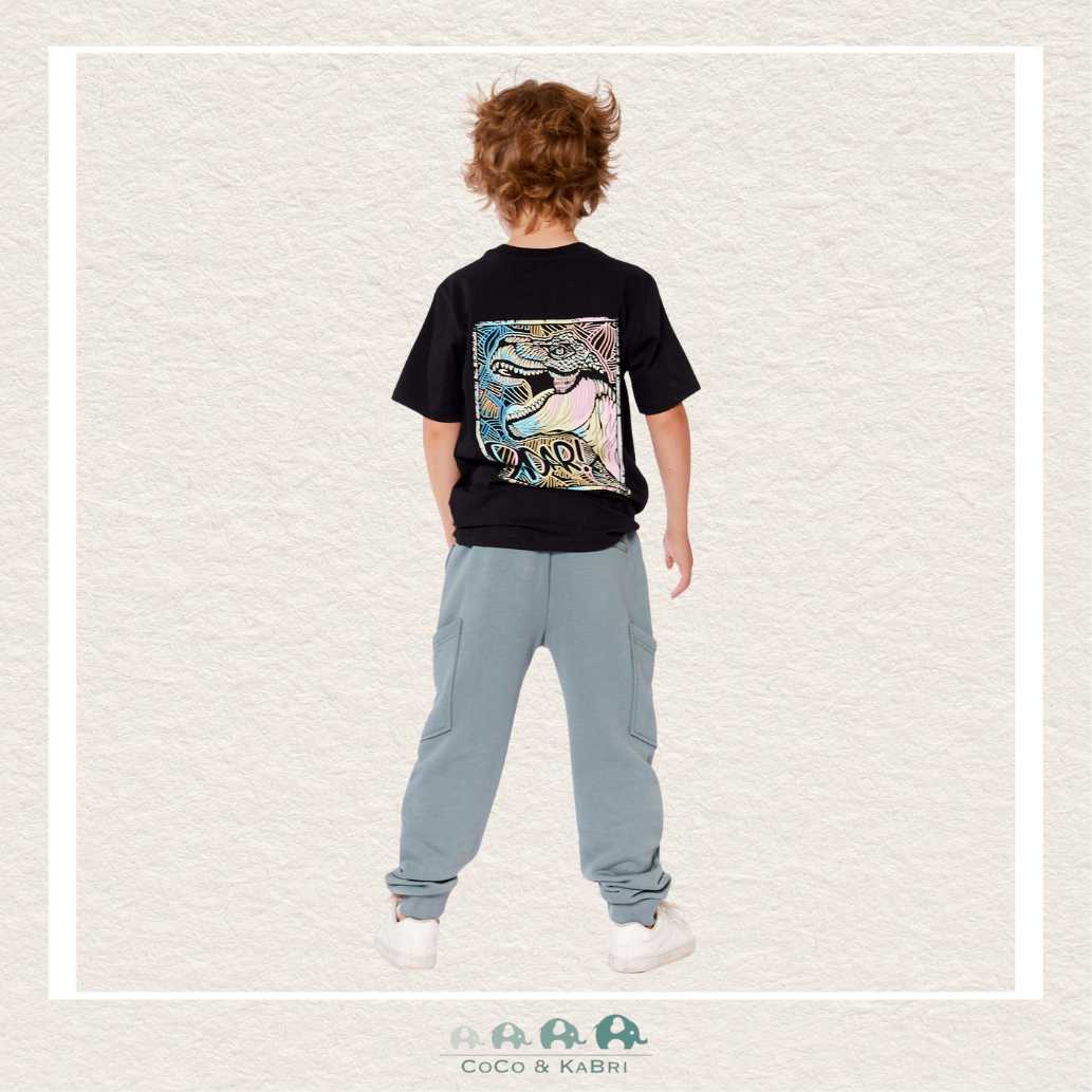🇨🇦 Deux Par Deux Organic Jersey Black T-Shirt With Print, CoCo & KaBri Children's Boutique