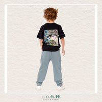 🇨🇦 Deux Par Deux Organic Jersey Black T-Shirt With Print, CoCo & KaBri Children's Boutique