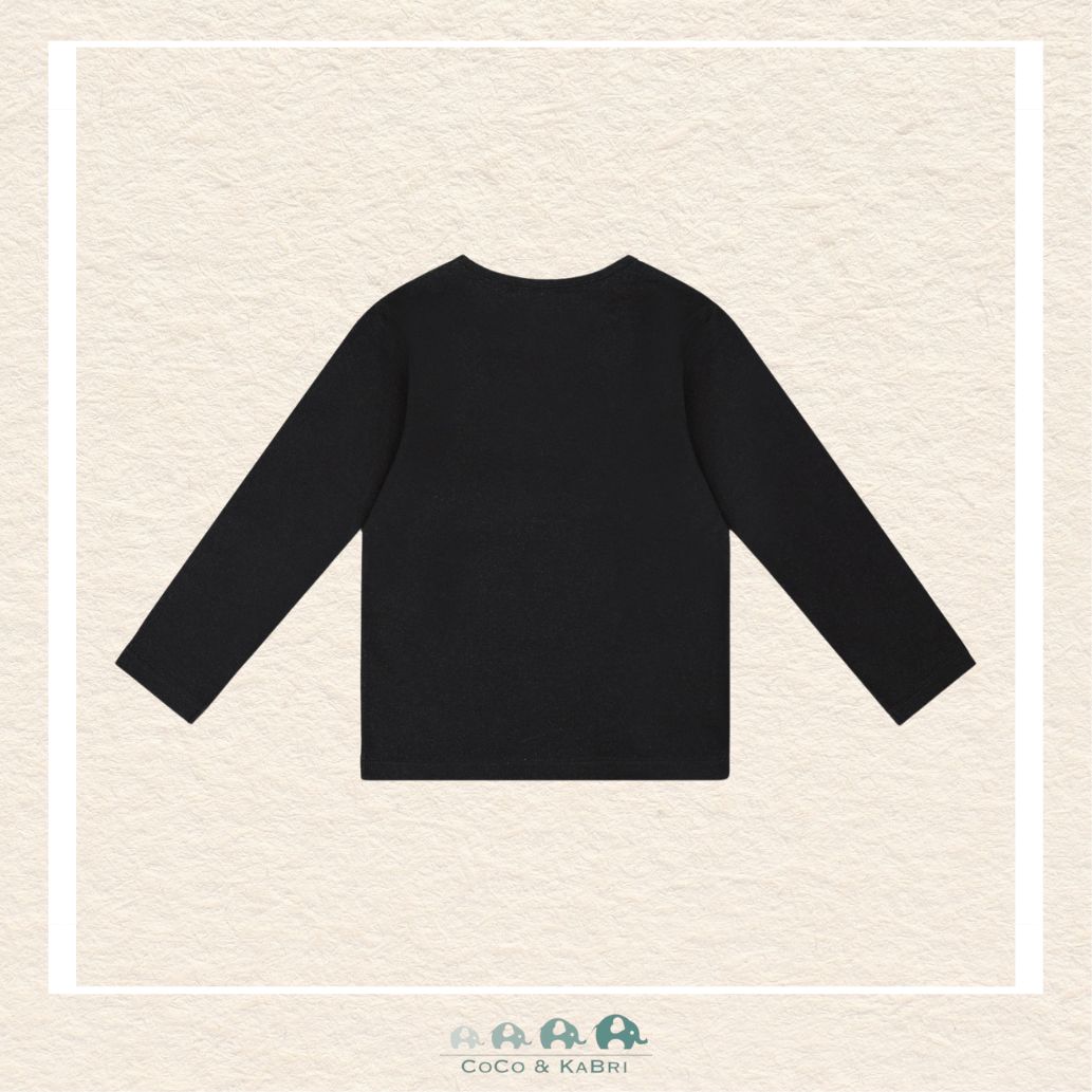 🇨🇦 Deux Par Deux Organic Jersey T-Shirt - Sequin Teddy Bear with Heart, CoCo & KaBri Children's Boutique