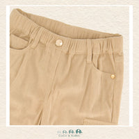 🇨🇦 Deux Par Deux Parachute Corduroy Pants with Cargo Pockets - Cafe Au Lait, CoCo & KaBri Children's Boutique
