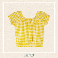 🇨🇦 Deux Par Deux: Peasant Top Yellow Gingham, CoCo & KaBri Children's Boutique
