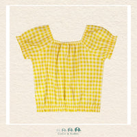 🇨🇦 Deux Par Deux: Peasant Top Yellow Gingham, CoCo & KaBri Children's Boutique