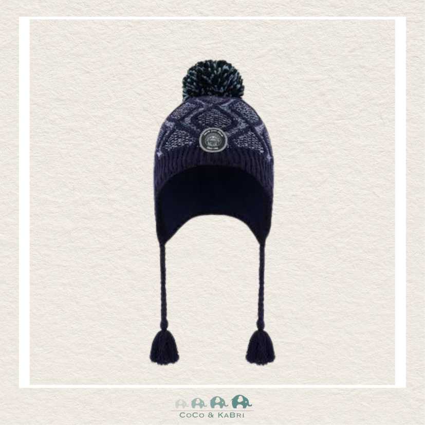 🇨🇦 Deux Par Deux Peruvian Knit Hat Heather Blue, CoCo & KaBri Children's Boutique
