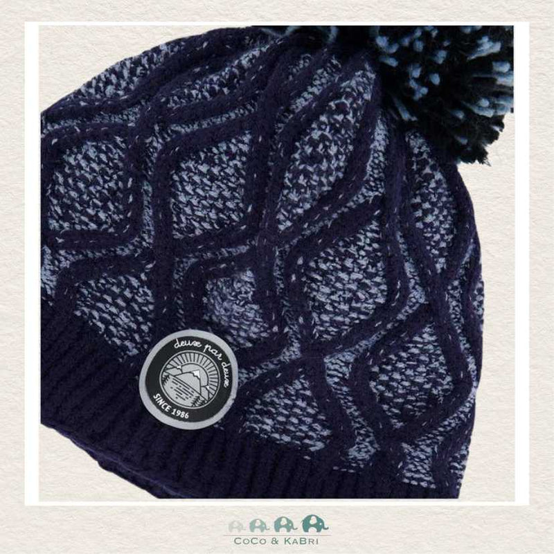 🇨🇦 Deux Par Deux Peruvian Knit Hat Heather Blue, CoCo & KaBri Children's Boutique