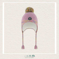 🇨🇦 Deux Par Deux Peruvian Knit Hat Lilac With Multicolor Hearts, CoCo & KaBri Children's Boutique
