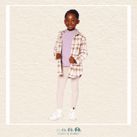 🇨🇦 Deux Par Deux Pink & Brown Plaid Overshirt, CoCo & KaBri Children's Boutique