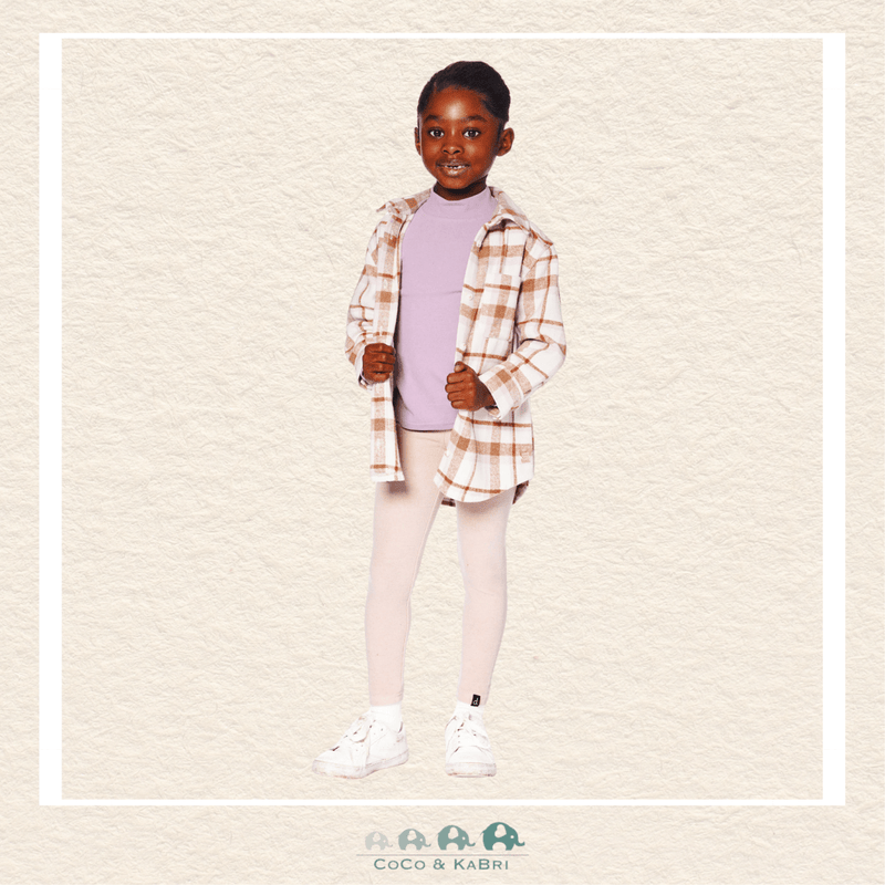 🇨🇦 Deux Par Deux Pink & Brown Plaid Overshirt, CoCo & KaBri Children's Boutique