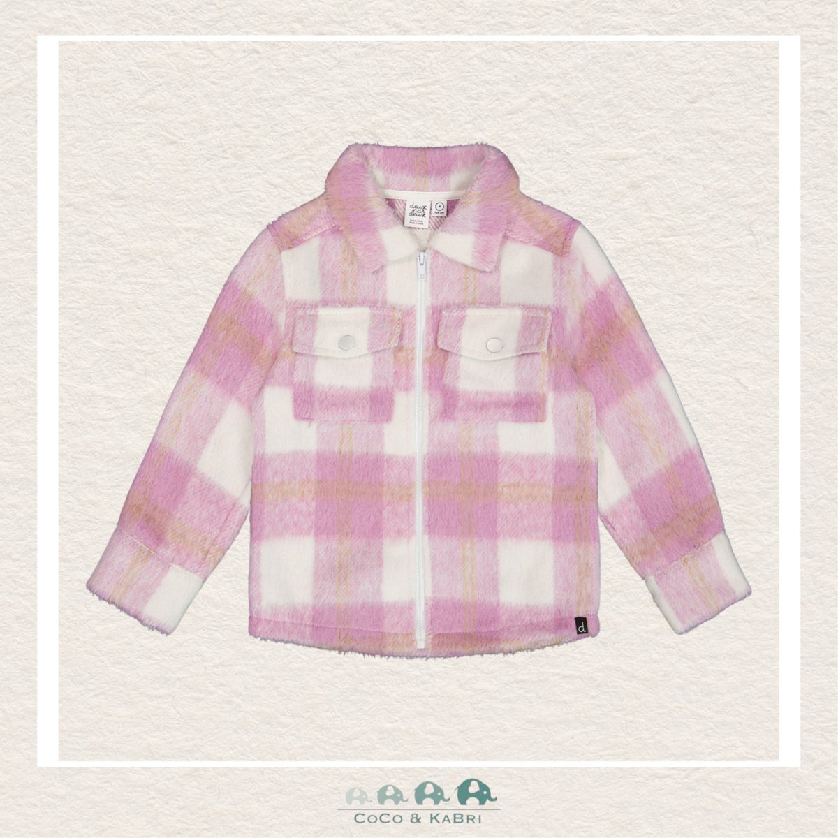 🇨🇦 Deux Par Deux: Plaid Overshirt With Pockets - Lilac, CoCo & KaBri Children's Boutique