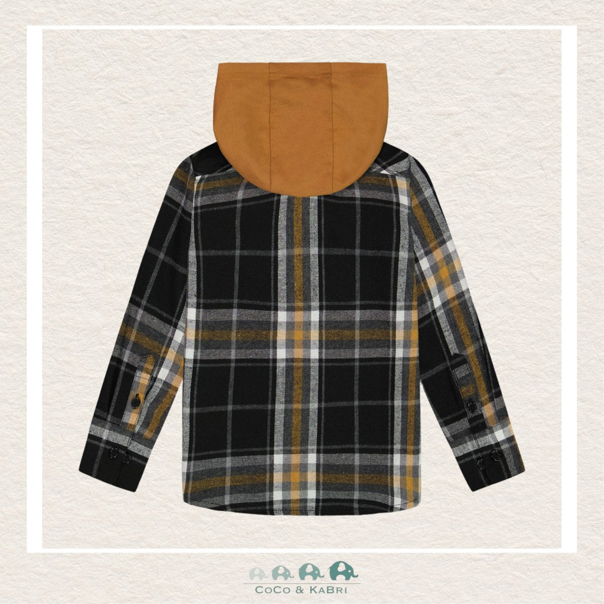 🇨🇦 Deux Par Deux: Plaid Shirt with Jersey Hood, CoCo & KaBri Children's Boutique