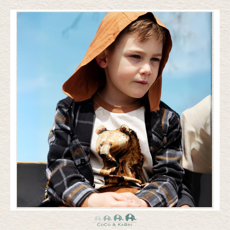 🇨🇦 Deux Par Deux: Plaid Shirt with Jersey Hood, CoCo & KaBri Children's Boutique