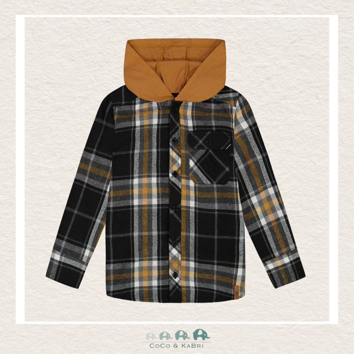 🇨🇦 Deux Par Deux: Plaid Shirt with Jersey Hood, CoCo & KaBri Children's Boutique