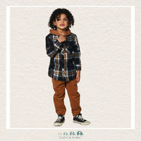 🇨🇦 Deux Par Deux: Plaid Shirt with Jersey Hood, CoCo & KaBri Children's Boutique