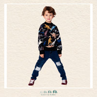 🇨🇦 Deux Par Deux Printed Fleece Sweatshirt - Dinos, CoCo & KaBri Children's Boutique
