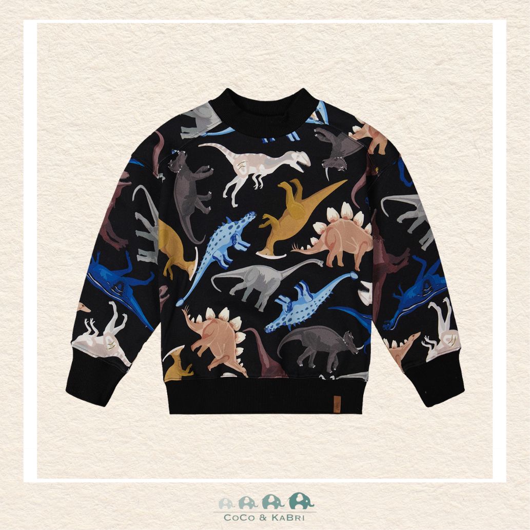 🇨🇦 Deux Par Deux Printed Fleece Sweatshirt - Dinos, CoCo & KaBri Children's Boutique