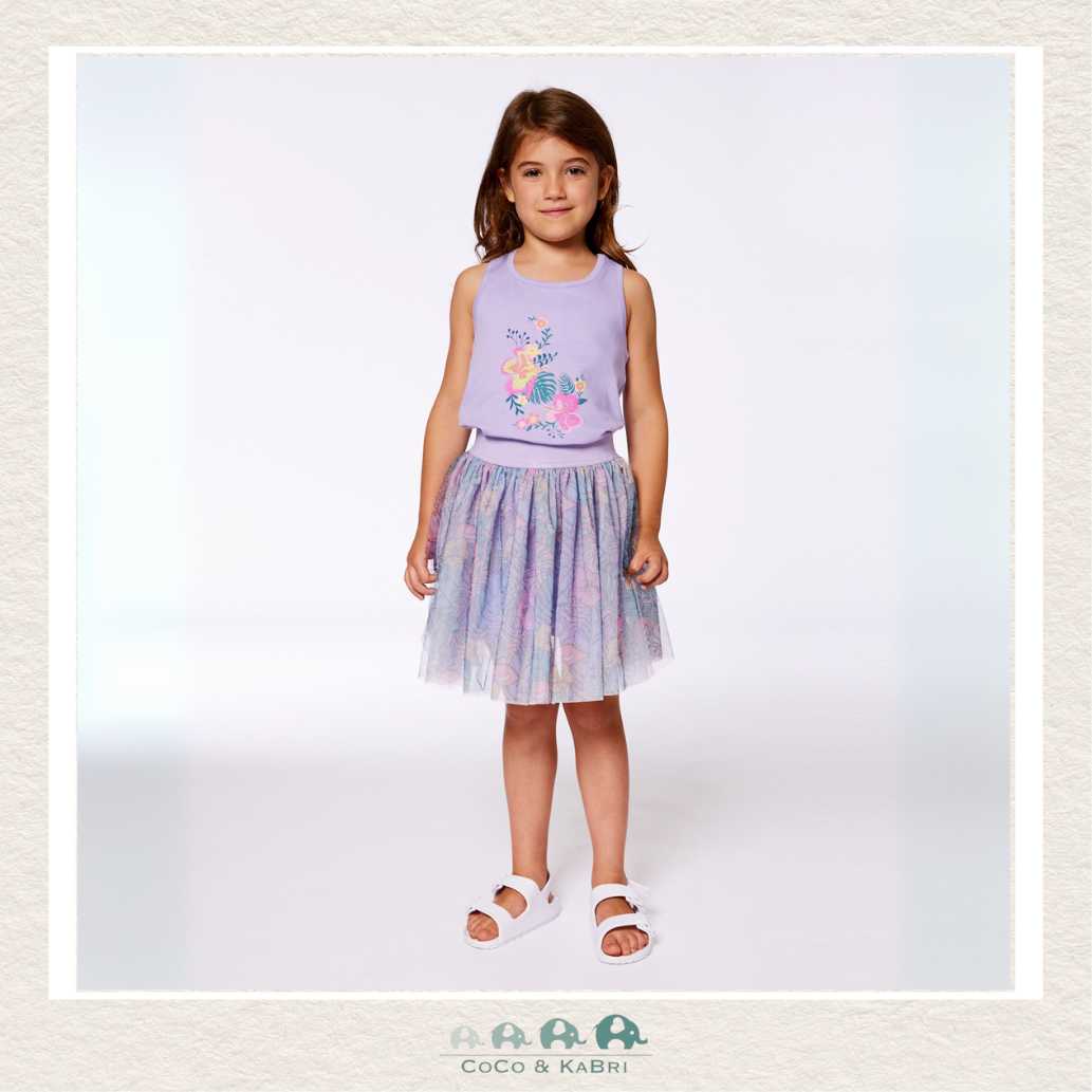 🇨🇦 Deux Par Deux Printed Organic Jersey Lavender Tank Top, CoCo & KaBri Children's Boutique