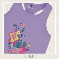 🇨🇦 Deux Par Deux Printed Organic Jersey Lavender Tank Top, CoCo & KaBri Children's Boutique