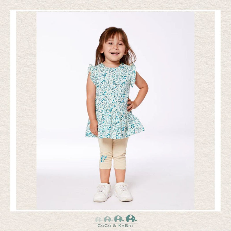 🇨🇦 Deux Par Deux Printed Organic Jersey Long Top Printed Blue, CoCo & KaBri Children's Boutique
