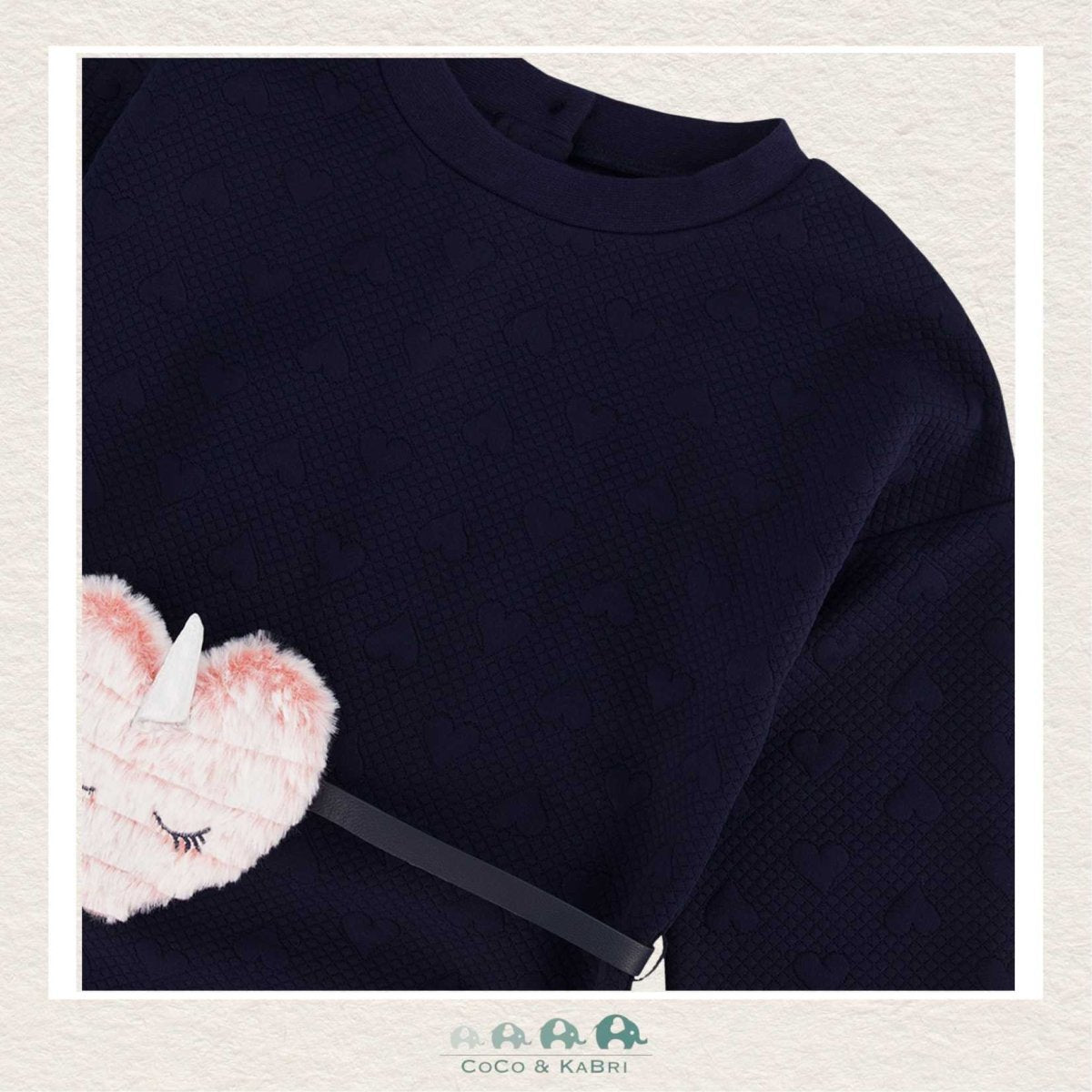 🇨🇦 Deux Par Deux Quilted Heart Fleece Dress, CoCo & KaBri Children's Boutique