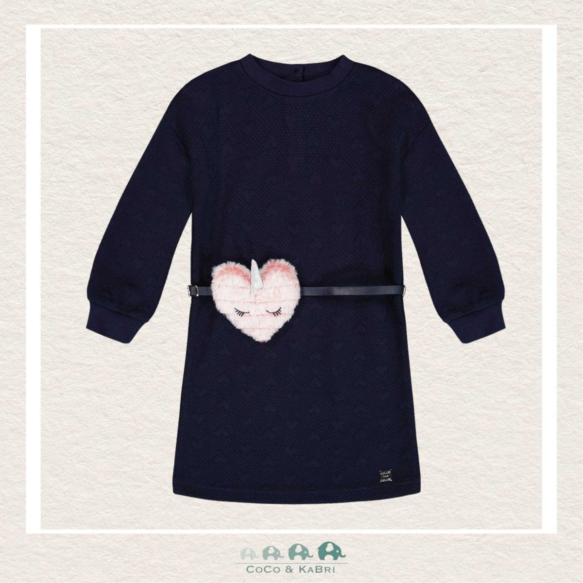 🇨🇦 Deux Par Deux Quilted Heart Fleece Dress, CoCo & KaBri Children's Boutique