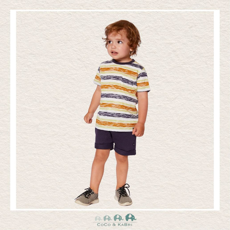 🇨🇦 Deux Par Deux Short Sleeve T-Shirt Multi Stripes, CoCo & KaBri Children's Boutique