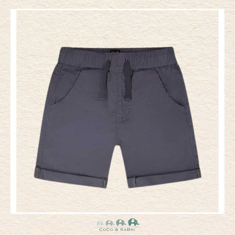 🇨🇦 Deux Par Deux: Stretch Twill Shorts Grey, CoCo & KaBri Children's Boutique, Brooks Alberta Canada