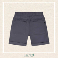🇨🇦 Deux Par Deux: Stretch Twill Shorts Grey, CoCo & KaBri Children's Boutique, Brooks Alberta Canada
