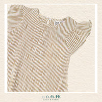 Deux Par Deux: Striped Dress Off White And Sand, CoCo & KaBri Children's Boutique