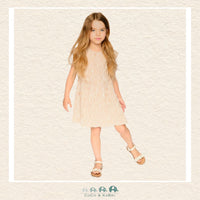 Deux Par Deux: Striped Dress Off White And Sand, CoCo & KaBri Children's Boutique