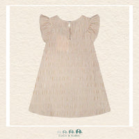 Deux Par Deux: Striped Dress Off White And Sand, CoCo & KaBri Children's Boutique