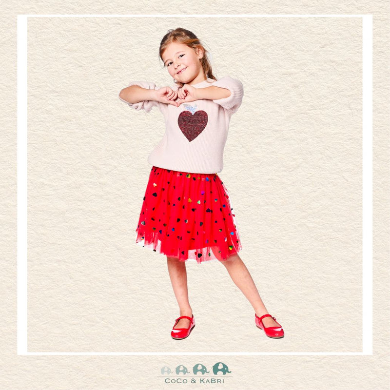 🇨🇦 Deux Par Deux Sweater With Heart Sequins, CoCo & KaBri Children's Boutique