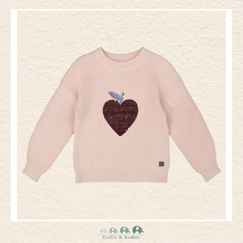 🇨🇦 Deux Par Deux Sweater With Heart Sequins, CoCo & KaBri Children's Boutique