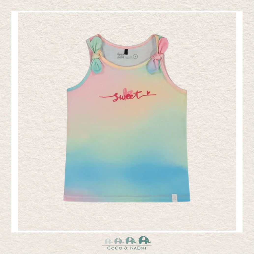 Deux Par Deux: Tank Top With Knots Multicolored Tie Dye, CoCo & KaBri Children's Boutique