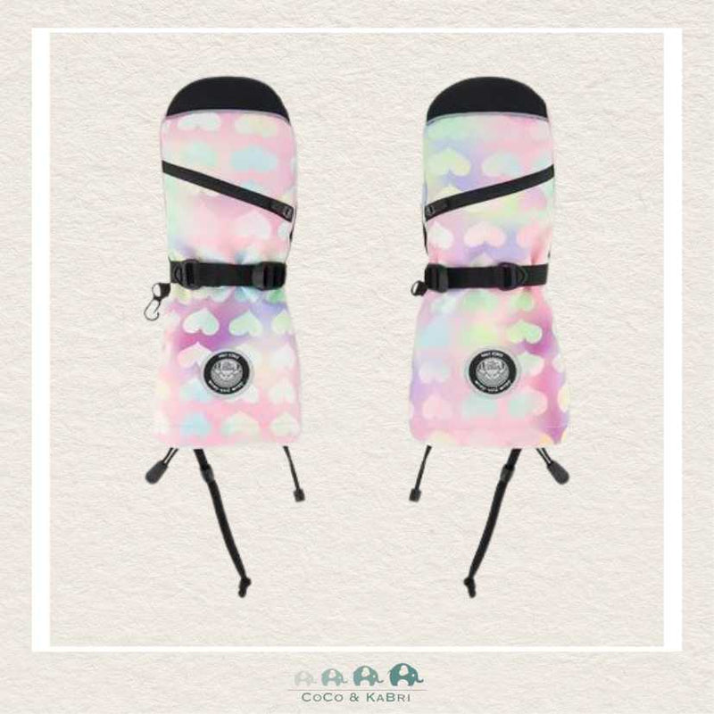 🇨🇦 Deux Par Deux Technical Mittens Lilac Printed Hearts, CoCo & KaBri Children's Boutique