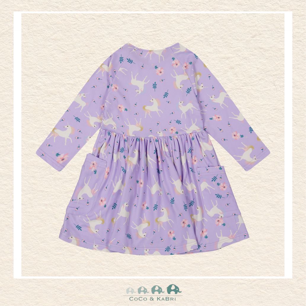🇨🇦 Deux Par Deux Unicorn Dress With Pockets, CoCo & KaBri Children's Boutique