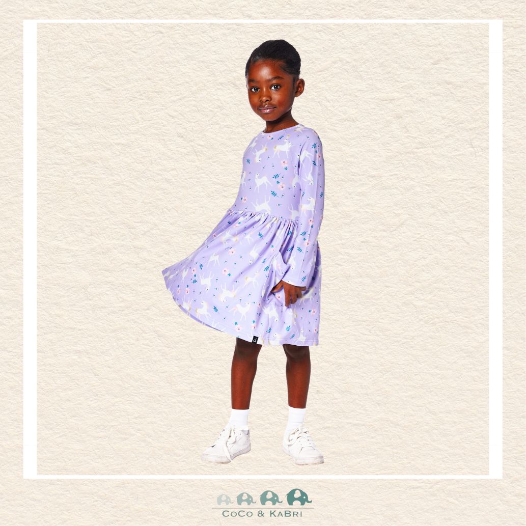 🇨🇦 Deux Par Deux Unicorn Dress With Pockets, CoCo & KaBri Children's Boutique