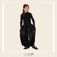 🇨🇦 Deux Par Deux Wide Leg Pleated Jersey Pants - Anthracite, CoCo & KaBri Children's Boutique