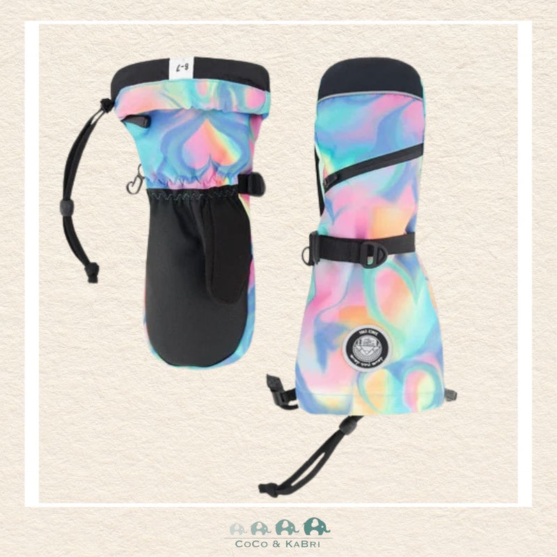 🇨🇦 Deux Par Deux Winter Mittens Teknik Rainbow Heart Print, CoCo & KaBri Children's Boutique