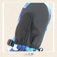 🇨🇦 Deux Par Deux Winter Mittens Teknik Teal Blue Camouflage, CoCo & KaBri Children's Boutique
