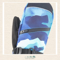 🇨🇦 Deux Par Deux Winter Mittens Teknik Teal Blue Camouflage, CoCo & KaBri Children's Boutique