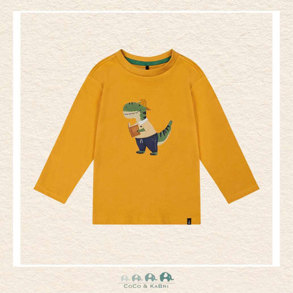 Deux Par Deux: Yellow Dinosaur TShirt, CoCo & KaBri Children's Boutique, Brooks Alberta Canada