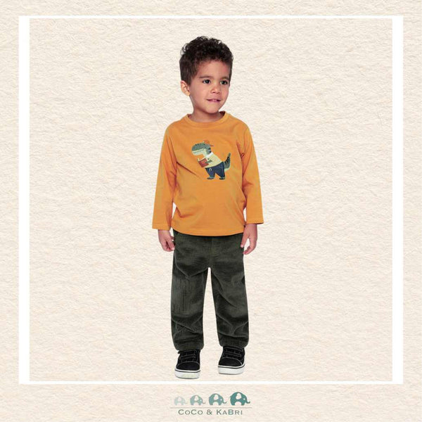 Deux Par Deux: Yellow Dinosaur TShirt, CoCo & KaBri Children's Boutique, Brooks Alberta Canada