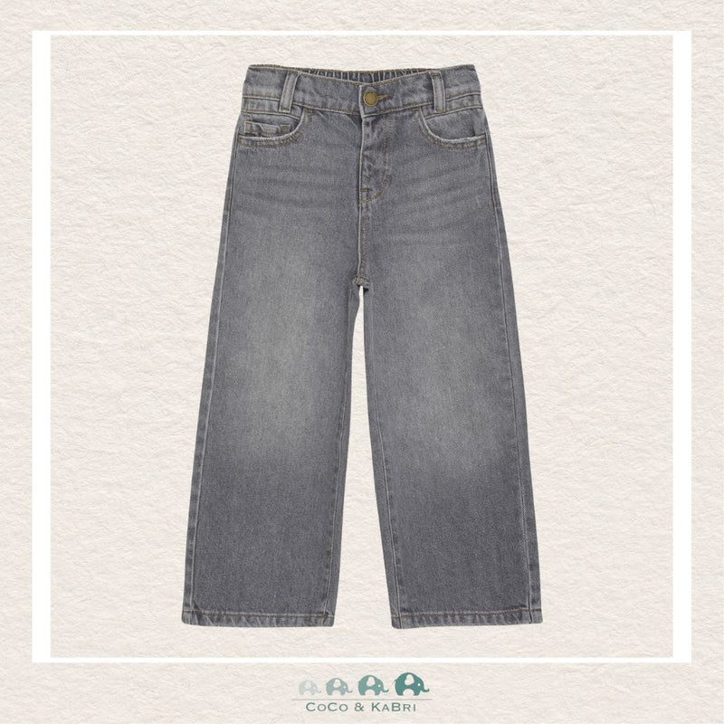 Enfant: Gray Wide Leg Denim, CoCo & KaBri Children's Boutique