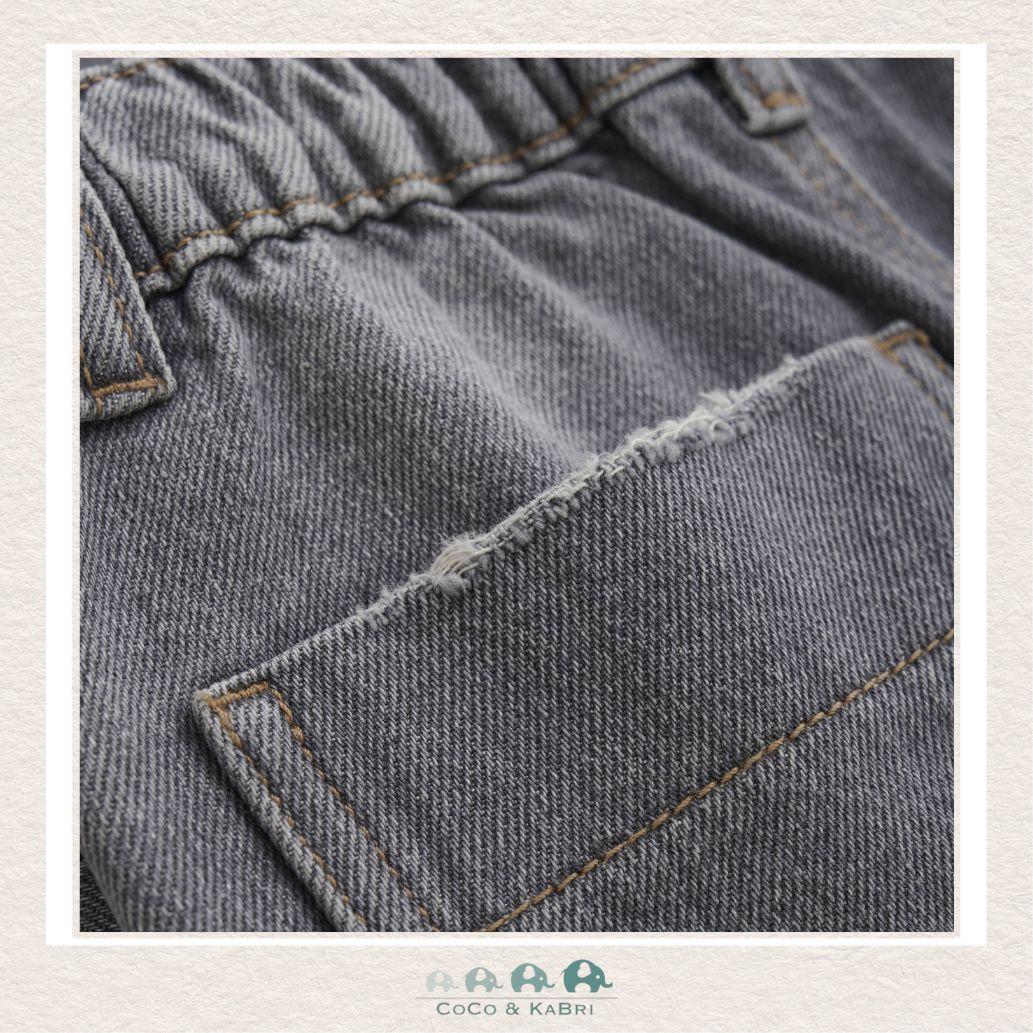 Enfant: Gray Wide Leg Denim, CoCo & KaBri Children's Boutique