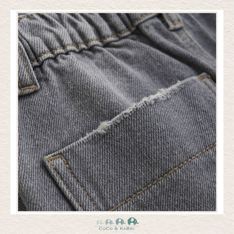 Enfant: Gray Wide Leg Denim, CoCo & KaBri Children's Boutique