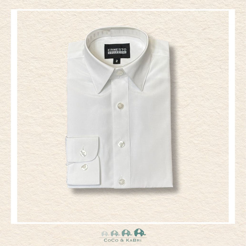 Ernesto: Boys Dress Shirt - White, CoCo & KaBri Children's Boutique