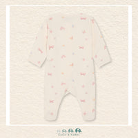 Back view of the Fixoni Baby Girl Sleeper showing the clean, professional finish and the continuous soft-touch knit texture
