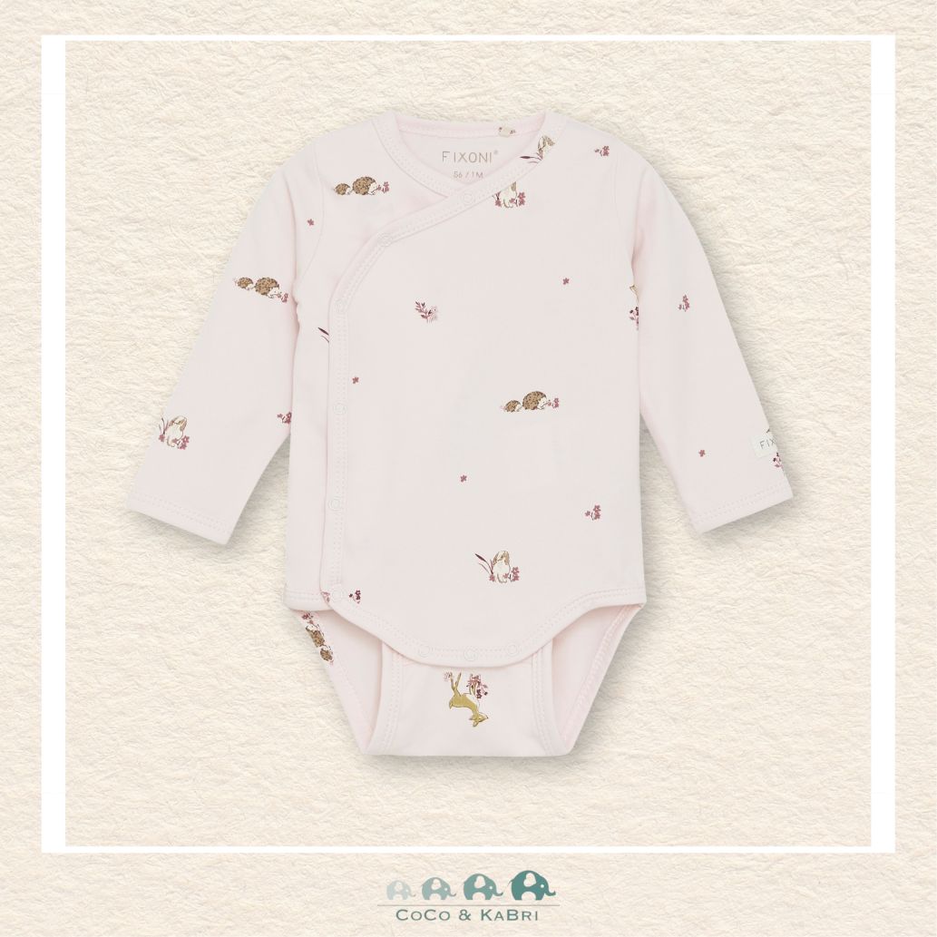 Fixoni Wrap Diaper Shirt - Mauve Woodland Creatures, CoCo & KaBri Children's Boutique
