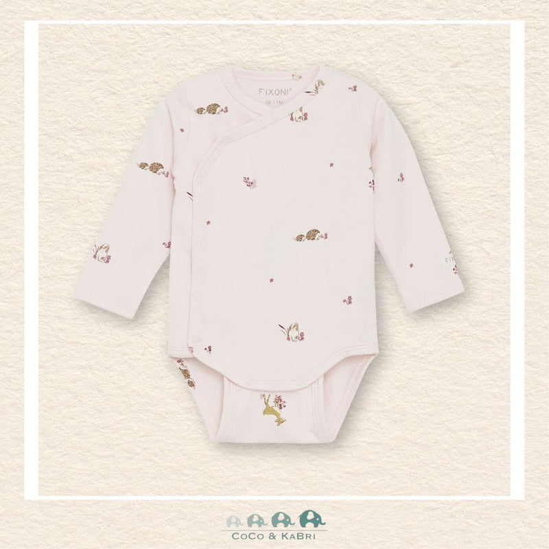 Fixoni Wrap Diaper Shirt - Mauve Woodland Creatures, CoCo & KaBri Children's Boutique